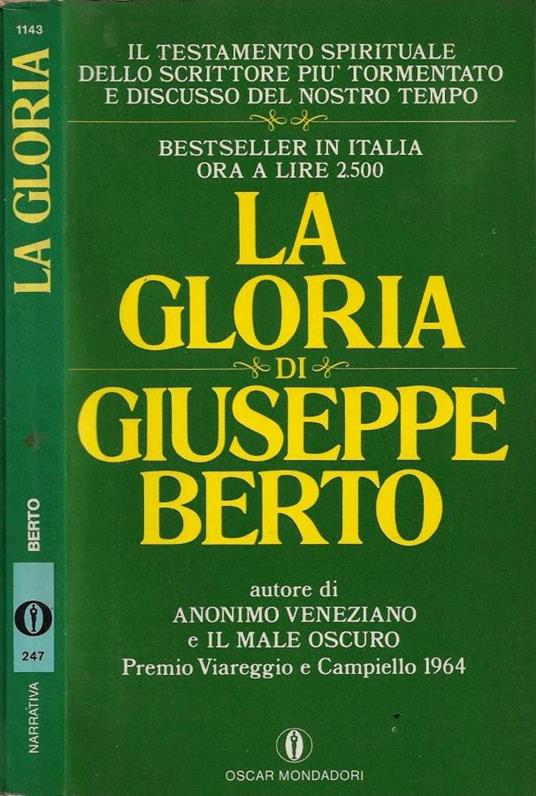 La Gloria - Giuseppe Berto - copertina