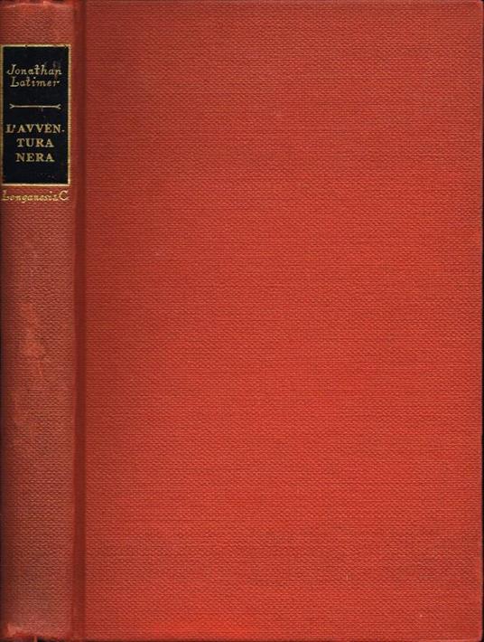 L' avventura nera - Jonathan Latimer - copertina