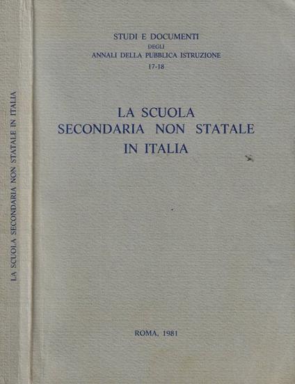 La scuola secondaria non statale in Italia - copertina