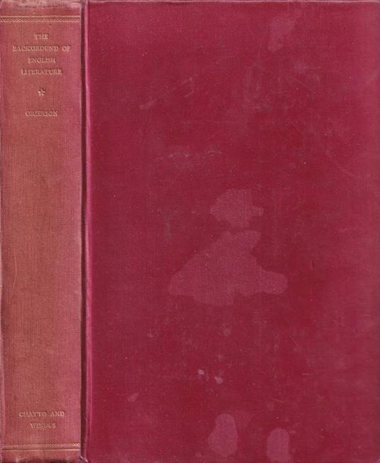 The background of english literature - copertina