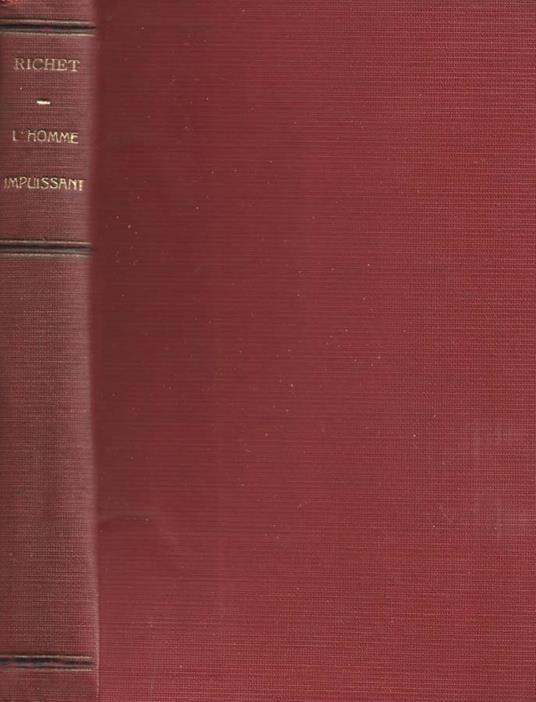 L' homme impuissant - Charles Richet - copertina