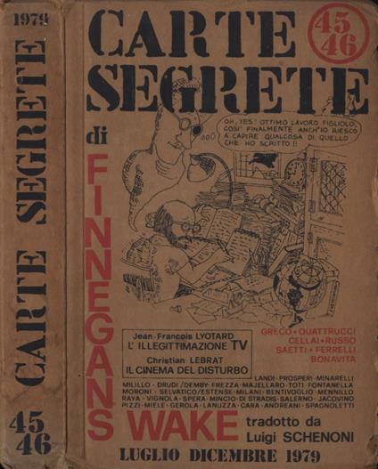Carte Segrete nn. 45 - 46 luglio - dicembre 1979 - copertina