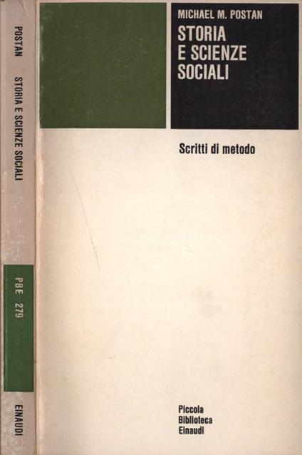 Storia e scienze sociali - Michael M. Postan - copertina