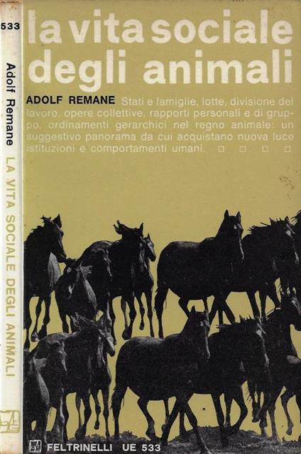 La vita sociale degli animali - Adolf Remane - copertina