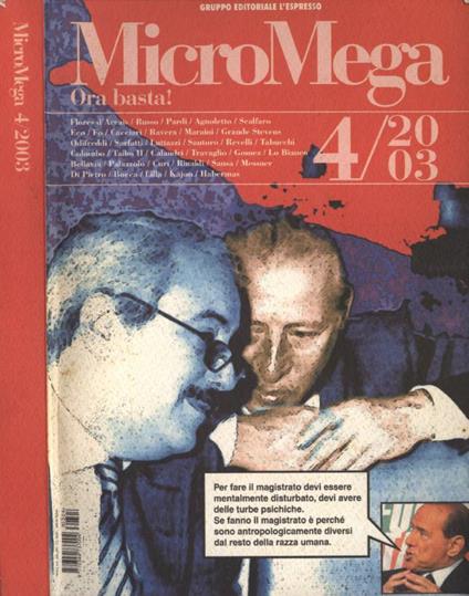 MicroMega n. 4 - 2003 - copertina