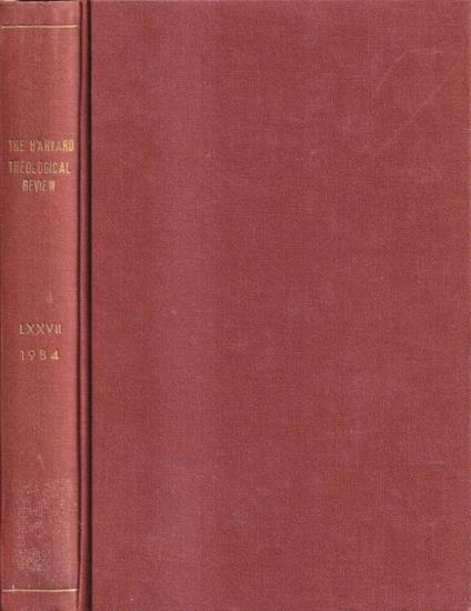 The Harvard theological review, volume LXXVII, 1984 - copertina