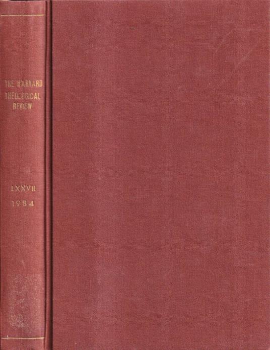 The Harvard theological review, volume LXXVII, 1984 - copertina