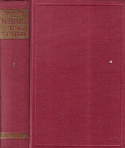 Mussolini l'uomo e l'opera Vol. II - copertina