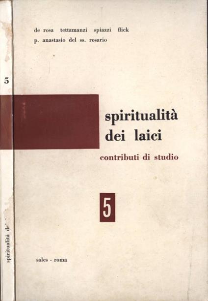 Spiritualità dei laici - copertina