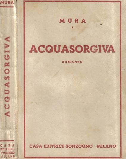 Acquasorgiva - Mura - copertina