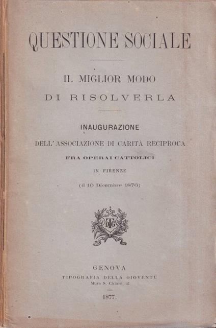 Questione sociale - copertina