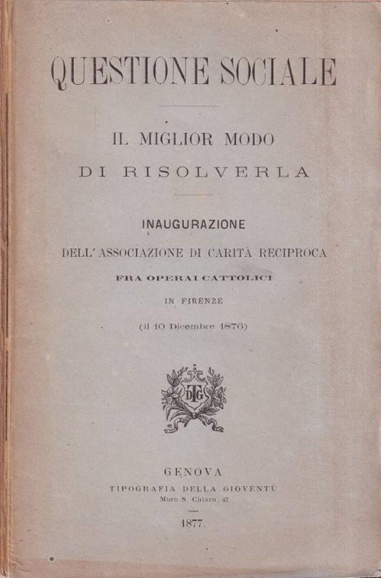 Questione sociale - copertina