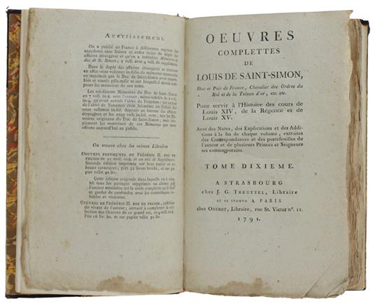 Oeuvres Complettes De Louis De Saint-Simon, Tome 10 : Histoire Des Hommes Illustres Des Regnes De Louis Xiv Et De Louis Xv Jusqùa La Mort De L'Auteur. Tome Ii - Louis de Saint-Simon - copertina
