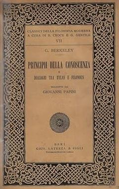 Principii Della Conoscenza E Dialoghi Tra Hylas E Filonous - copertina