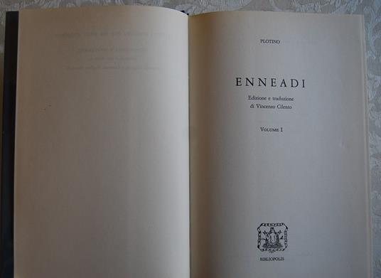 Enneadi. Volume I - Plotino - copertina