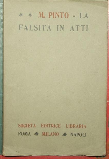 falsità in atti - copertina