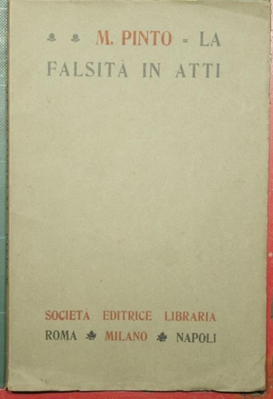 falsità in atti - copertina