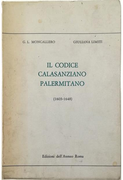 Il Codice Calasanziano Palermitano (1603-1648) - copertina