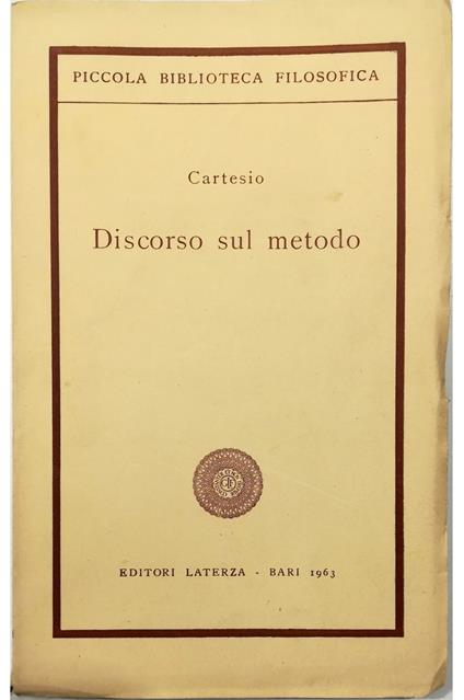 Discorso sul metodo - copertina