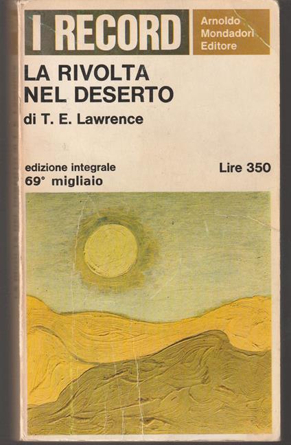 rivolta nel deserto - Thomas Edward Lawrence - copertina