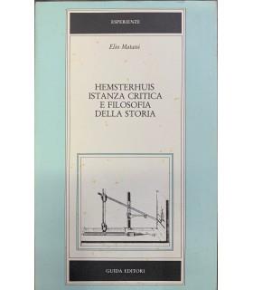 Hemsterhuis istanza critica e filosofia della storia - Elio Matassi - copertina