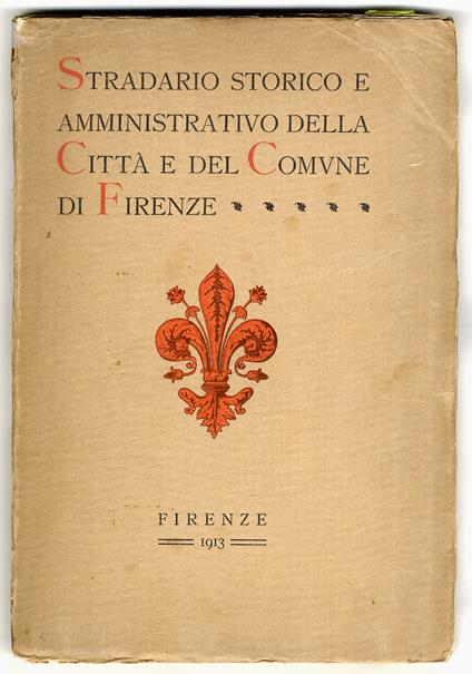 STRADARIO storico e amministrativo della città e del comune di Firenze - copertina