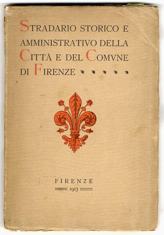 STRADARIO storico e amministrativo della città e del comune di Firenze - copertina
