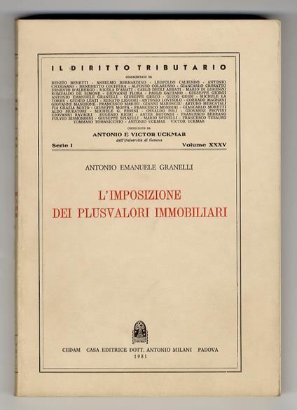 L' imposizione dei plusvalori immobiliari - copertina