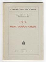 Stato e persone giuridiche pubbliche
