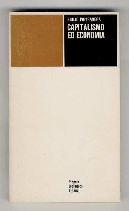 Capitalismo ed economia - Giulio Pietranera - copertina