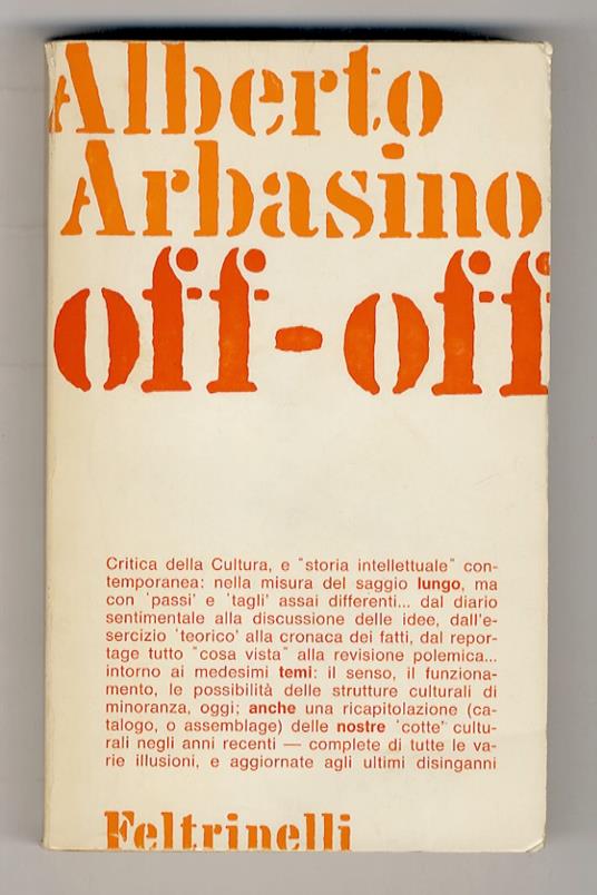 Off-Off - Alberto Arbasino - copertina