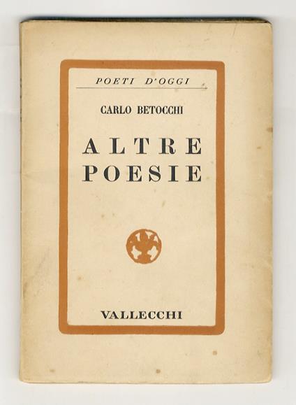 Altre poesie - Carlo Betocchi - copertina