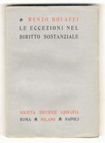 Le eccezioni nel diritto sostanziale