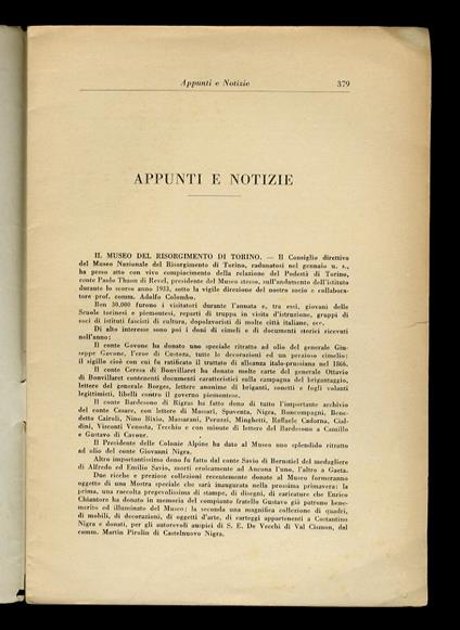 Miscellanea di giornali del Risorgimento. (Si tratta dell'elenco di 207 giornali dall'epoca napoleonica al 1870, nella Biblioteca del Risorgimento in Milano) - copertina