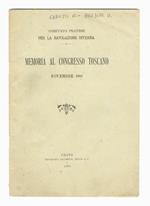 Memoria al Congresso Toscano. Novembre 1908. [Proposte di vie navigabili nella Toscana centrale]