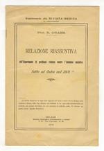 Relazione riassuntiva dell'esperimento di profilassi chimica contro l'infezione malarica fatto ad Ostia nel 1901