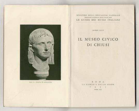 Il Museo Civico di Chiusi - Doro Levi - copertina