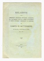 Relazione della Commissione Governativa Britannica d'Inchiesta sul trattamento fatto dal nemico ai prigionieri di guerra britannici, concernente le condizioni del Campo di Wittenberg durante l'epidemia di tifo del 1915