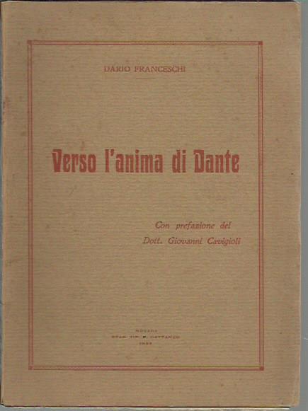 Verso l'anima di Dante - Dario Franceschi - copertina