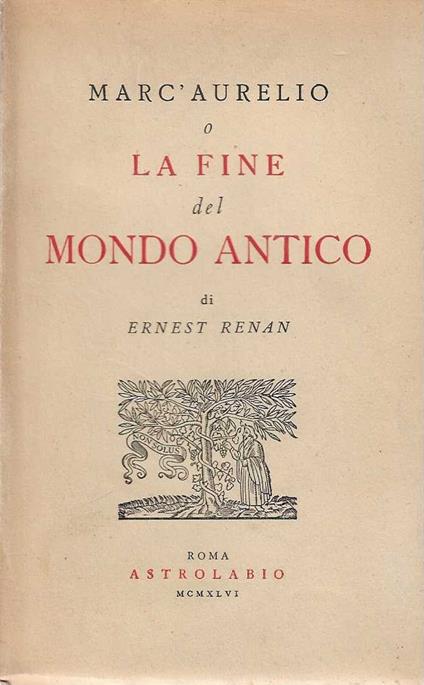 Marc'Aurelio o La fine del Mondo Antico - Ernest Renan - copertina