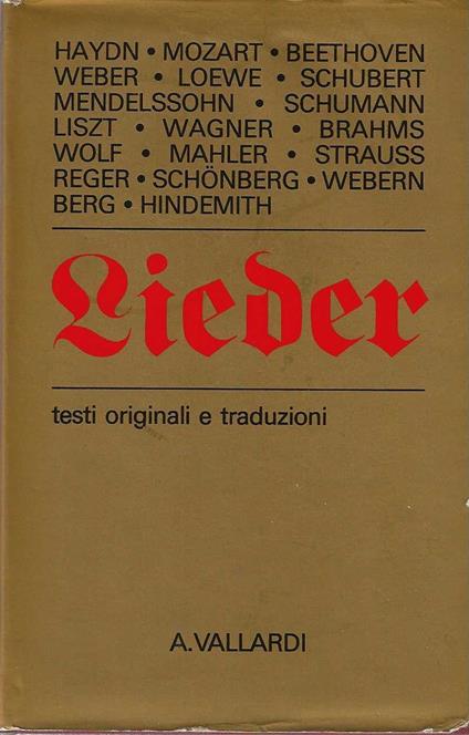 Lieder - Autori Vari - copertina