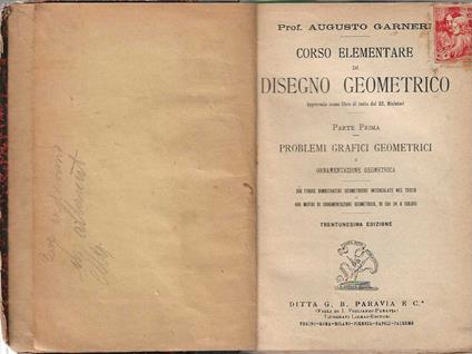 Corso elementare di disegno geometrico - copertina