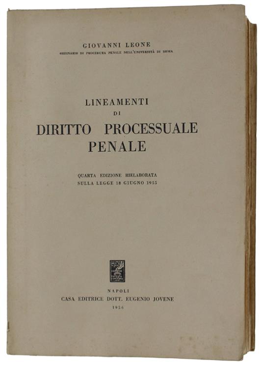Lineamenti Di Diritto Processuale Penale. 4A Edizione Aggiornata - Giovanni Leone - copertina