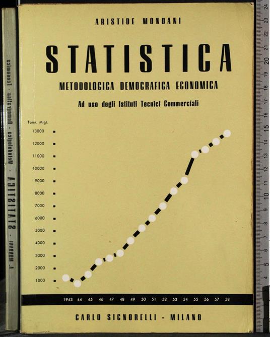 Statistica.Metodologia demografica economica - Aristide Mondani - copertina