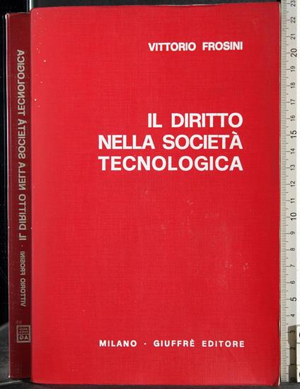 Il diritto nella società tecnologica - Vittorio Frosini - copertina