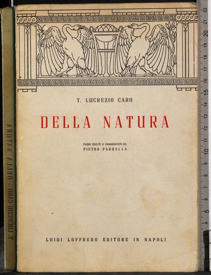 Della natura - Tito Lucrezio Caro - copertina