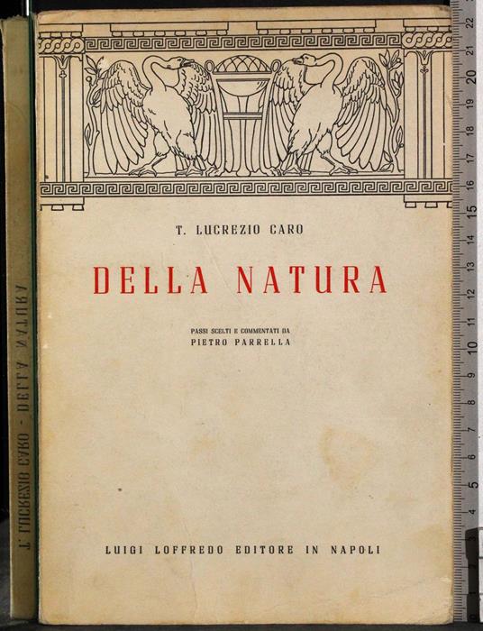 Della natura - Tito Lucrezio Caro - copertina