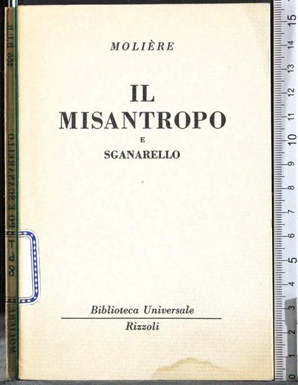 Il misantropo e sganarello - Molière - copertina