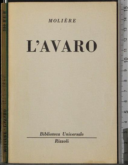 L' avaro - Molière - copertina