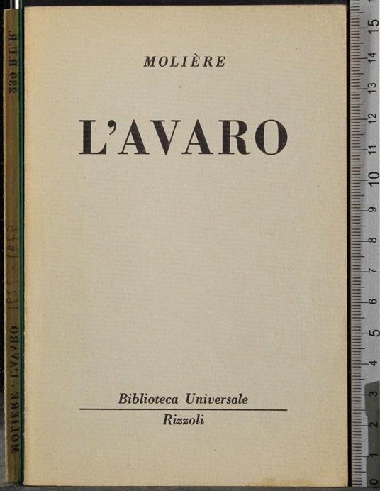 L' avaro - Molière - copertina